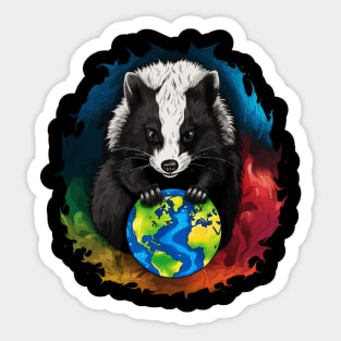 Skunk Earth Day Sticker